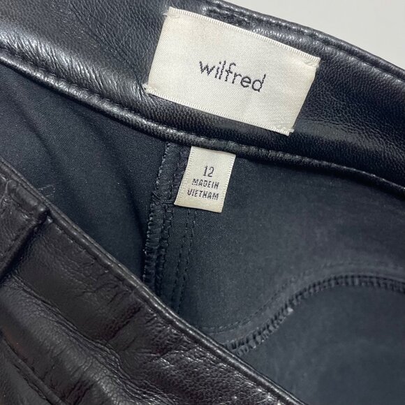 Aritzia Wilfred The Melina High-waisted Vegan Leather pants in Black 12 - Picture 7 of 11